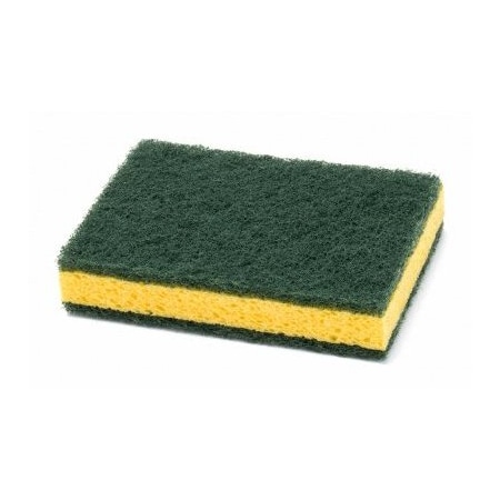 The Brush Man 6 in Thick Sponge W/Green Scrub Pads On Each Side, 50PK EPDM SPONGE 6